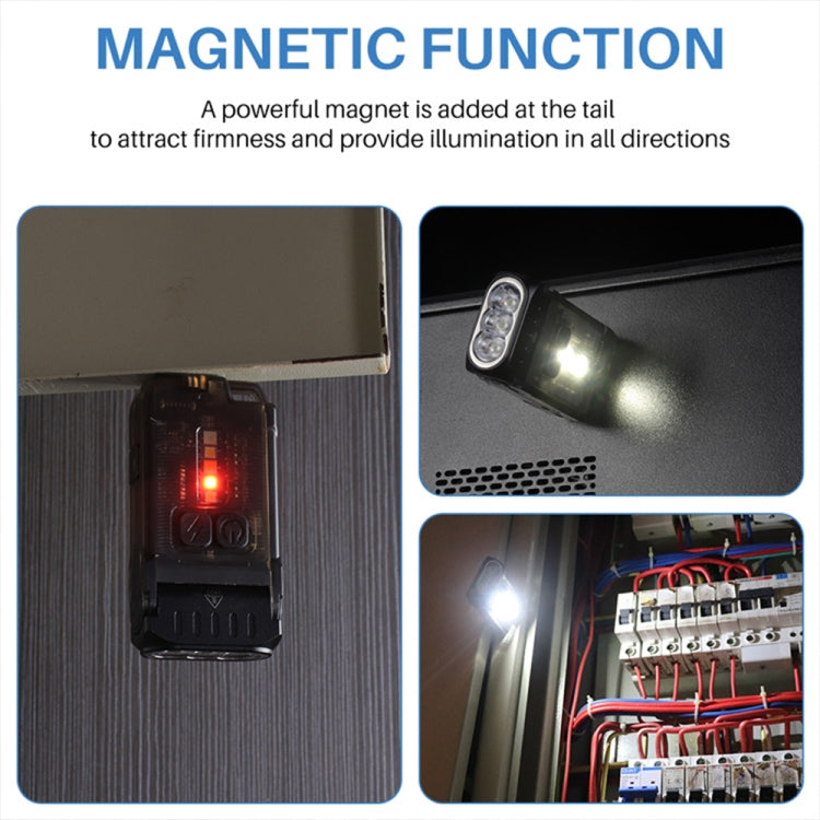 V15 EDC Flashlight Multi-function Work Light(Black) - Mini Flashlight by PMc TechLife | Online Shopping South Africa | PMc TechLife | Buy Now Pay Later Mobicred