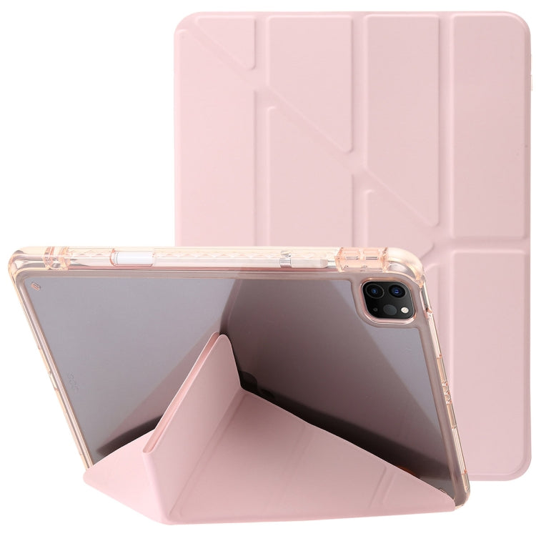 For iPad Pro 11 2024 Clear Acrylic Deformation Leather Tablet Case(Pink) - iPad Pro 11 2024 Cases by PMC Jewellery | Online Shopping South Africa | PMC Jewellery | Buy Now Pay Later Mobicred