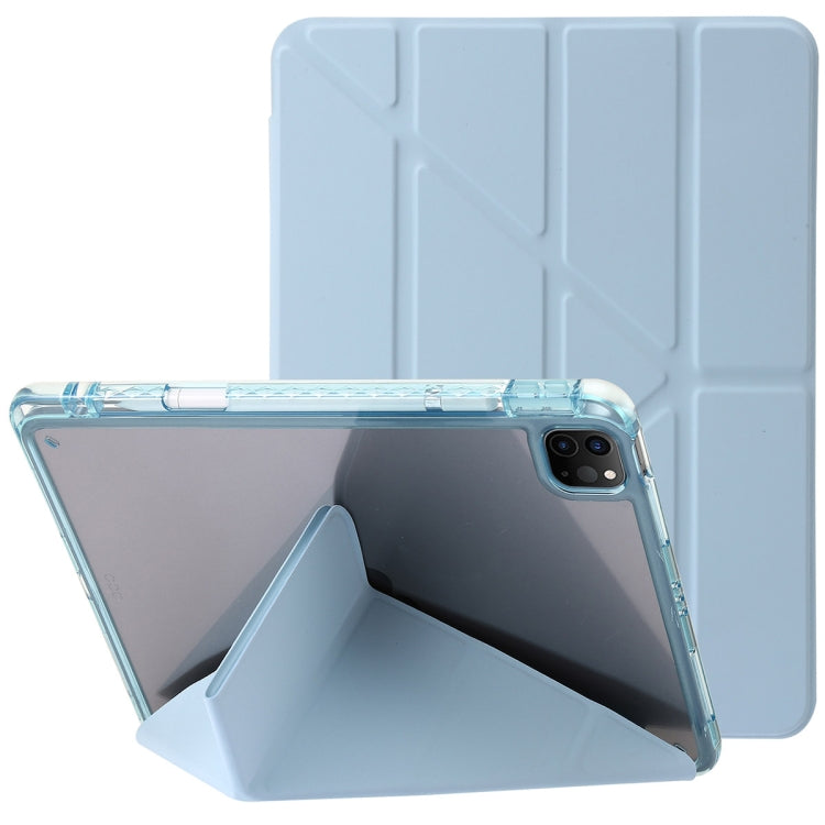 For iPad Pro 11 2024 Clear Acrylic Deformation Leather Tablet Case(Ice Blue) - iPad Pro 11 2024 Cases by PMC Jewellery | Online Shopping South Africa | PMC Jewellery | Buy Now Pay Later Mobicred