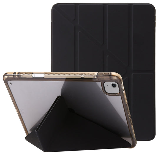 For iPad Air 13 2025 / 2024 Clear Acrylic Deformation Leather Tablet Case(Black) - iPad Air 13 2025 / 2024 Cases by PMC Jewellery | Online Shopping South Africa | PMC Jewellery | Buy Now Pay Later Mobicred