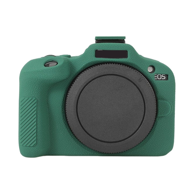 For Canon EOS R100 Litchi Texture Soft Silicone Protective Case(Green) - Protective Case by PMC TechLife | Online Shopping South Africa | PMC TechLife | Buy Now Pay Later Mobicred