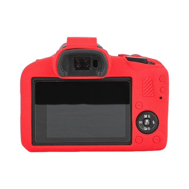 For Canon EOS R100 Litchi Texture Soft Silicone Protective Case(Red) - Protective Case by PMC TechLife | Online Shopping South Africa | PMC TechLife | Buy Now Pay Later Mobicred
