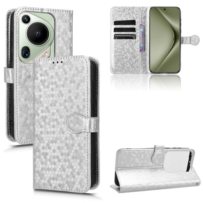 For Huawei Pura 70 Pro / Pro+ Honeycomb Dot Texture Leather Phone Case(Silver) - Huawei Cases by PMC Jewellery | Online Shopping South Africa | PMC Jewellery | Buy Now Pay Later Mobicred