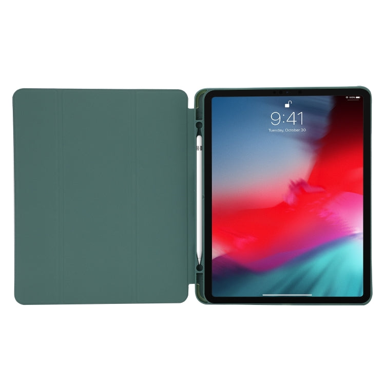 For iPad Air 13 2025 / 2024 Skin Feel Tri-fold Leather Tablet Case with Pen Slot(Light Blue) - iPad Air 13 2025 / 2024 Cases by PMC Jewellery | Online Shopping South Africa | PMC Jewellery | Buy Now Pay Later Mobicred