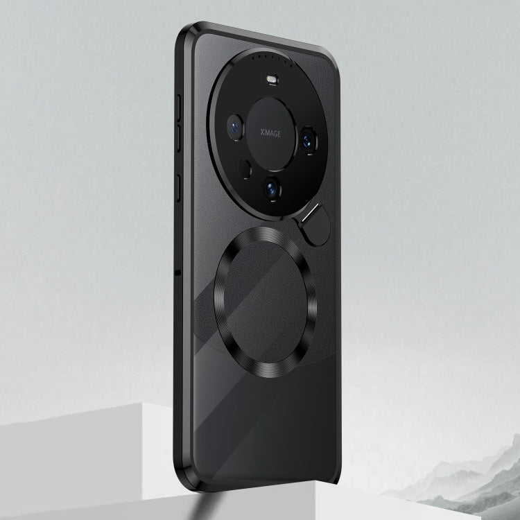 For Huawei Mate 60 Aromatherapy Holder Single-sided MagSafe Magnetic Phone Case(Black) - Huawei Cases by PMC TechLife | Online Shopping South Africa | PMC TechLife | Buy Now Pay Later Mobicred