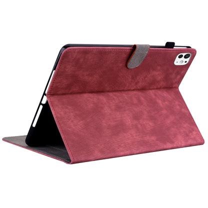 For iPad Pro 11 2024 Embossed Tiger Pattern Leather Tablet Case(Red) - iPad Pro 11 2024 Cases by PMC Jewellery | Online Shopping South Africa | PMC Jewellery | Buy Now Pay Later Mobicred