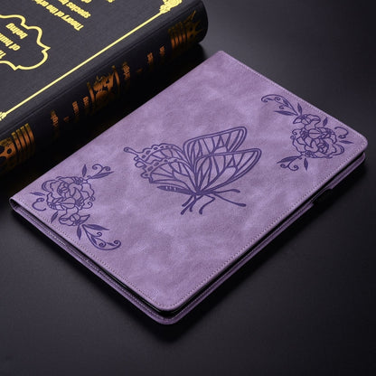 For iPad Pro 11 2024 Butterfly Flower Embossed Leather Tablet Case(Purple) - iPad Pro 11 2024 Cases by PMC Jewellery | Online Shopping South Africa | PMC Jewellery | Buy Now Pay Later Mobicred