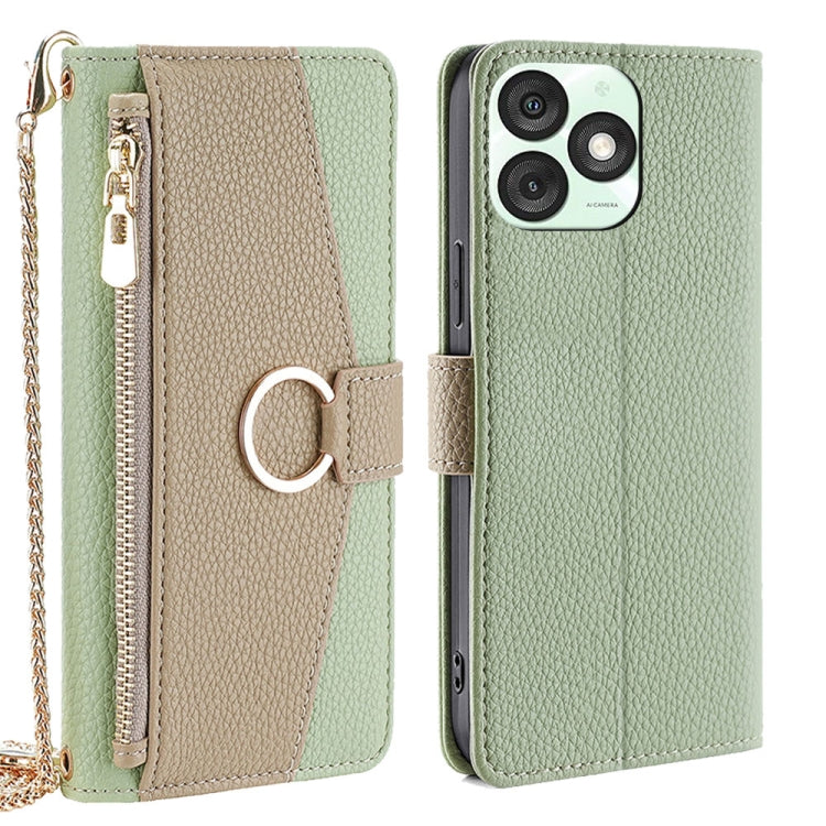 For Itel A50 4G Crossbody Litchi Texture Leather Phone Case(Green) - More Brand by PMC TechLife | Online Shopping South Africa | PMC TechLife | Buy Now Pay Later Mobicred