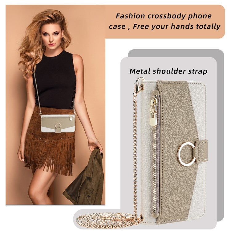 For Itel A50 4G Crossbody Litchi Texture Leather Phone Case(White) - More Brand by PMC TechLife | Online Shopping South Africa | PMC TechLife | Buy Now Pay Later Mobicred