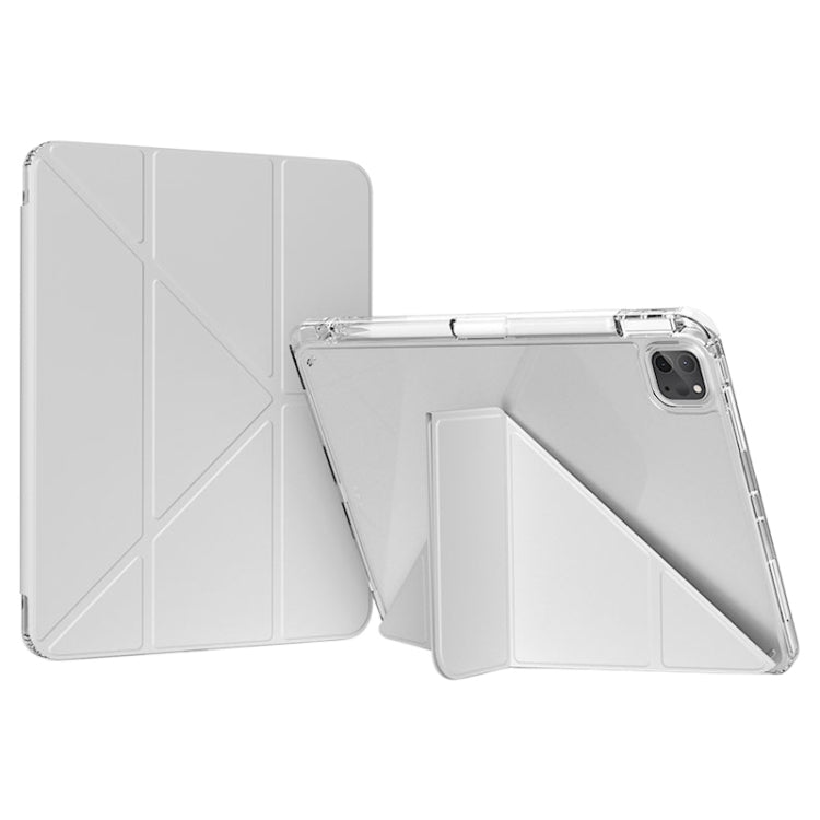 For iPad Pro 11 2024 GEBEI Deformation Leather Tablet Case(Grey) - iPad Pro 11 2024 Cases by GEBEI | Online Shopping South Africa | PMC TechLife | Buy Now Pay Later Mobicred
