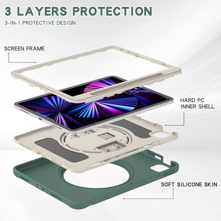 For iPad Air 11 2024 / Air 11 2025 Spider Wheel Silicone Hybrid PC Tablet Case(Emerald Green) - iPad Air 11 2025 / 2024 Cases by PMC Jewellery | Online Shopping South Africa | PMC Jewellery | Buy Now Pay Later Mobicred