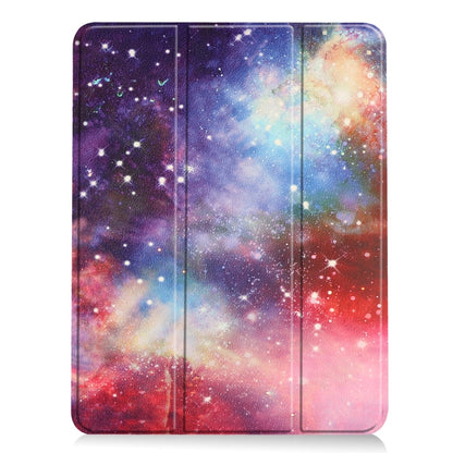 For iPad Air 11 2024 Custer Painted 3-Fold Holder Smart Leather Tablet Case(Milky Way Nebula) - iPad Air 11 2024 Cases by PMC Jewellery | Online Shopping South Africa | PMC Jewellery | Buy Now Pay Later Mobicred