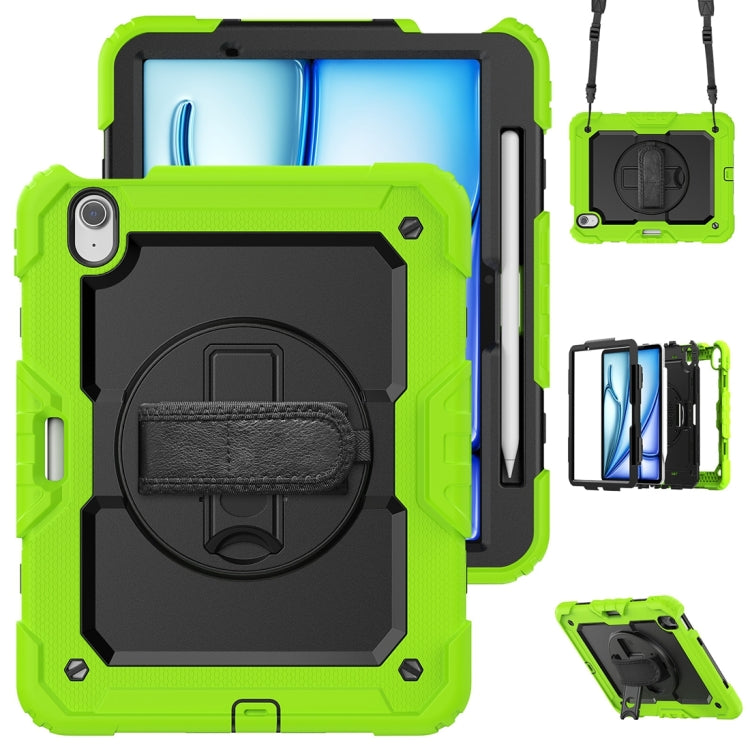 For iPad Air 11 2024 / Air 11 2025 Silicone Hybrid PC Tablet Protective Case(Black+Yellow Green) - iPad Air 11 2025 / 2024 Cases by PMC Jewellery | Online Shopping South Africa | PMC Jewellery | Buy Now Pay Later Mobicred