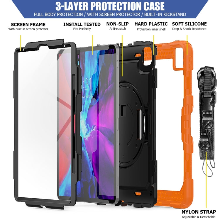 For iPad Pro 13 2024 Silicone Hybrid PC Tablet Protective Case(Orange+Black) - iPad Pro 13 2024 Cases by PMC TechLife | Online Shopping South Africa | PMC TechLife | Buy Now Pay Later Mobicred