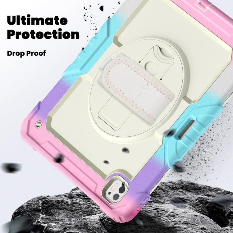 For iPad Pro 13 2024 Silicone Hybrid PC Tablet Protective Case(Rainbow Pink) - iPad Pro 13 2024 Cases by PMC TechLife | Online Shopping South Africa | PMC TechLife | Buy Now Pay Later Mobicred