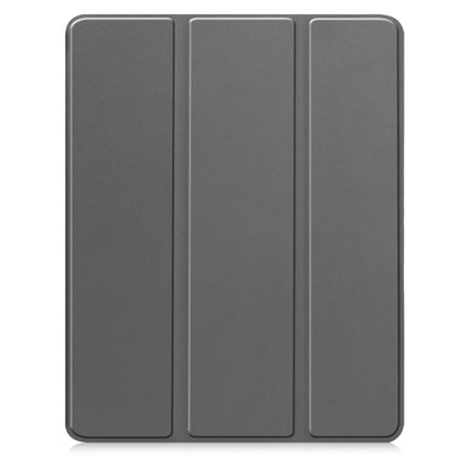 For iPad Pro 13 2024 Custer TPU Pure Color 3-Fold Holder Smart Leather Tablet Case with Pen Tray(Grey) - iPad Pro 13 2024 Cases by PMC Jewellery | Online Shopping South Africa | PMC Jewellery | Buy Now Pay Later Mobicred