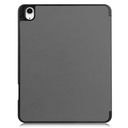For iPad Air 13 2024 Custer TPU Pure Color 3-Fold Holder Smart Leather Tablet Case with Pen Tray(Grey) - iPad Air 13 2024 Cases by PMC Jewellery | Online Shopping South Africa | PMC Jewellery | Buy Now Pay Later Mobicred
