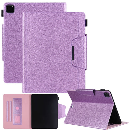 For iPad Pro 11 2024 Glitter Metal Buckle Leather Smart Tablet Case(Purple) - iPad Pro 11 2024 Cases by PMC Jewellery | Online Shopping South Africa | PMC Jewellery | Buy Now Pay Later Mobicred