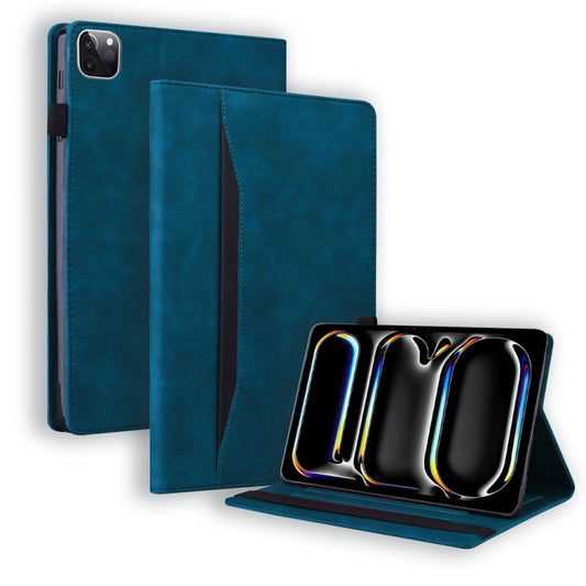 For iPad Pro 13 2024 Splicing Shockproof Leather Tablet Case(Blue) - iPad Pro 13 2024 Cases by PMC Jewellery | Online Shopping South Africa | PMC Jewellery | Buy Now Pay Later Mobicred