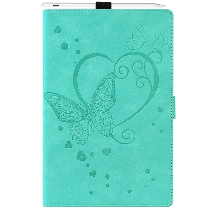 For iPad Pro 11 2024 Love Butterfly Embossed Leather Tablet Case(Mint Green) - iPad Pro 11 2024 Cases by PMC Jewellery | Online Shopping South Africa | PMC Jewellery | Buy Now Pay Later Mobicred