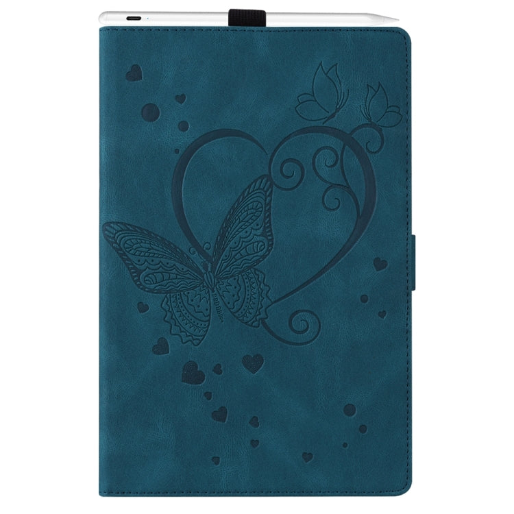 For iPad Pro 11 2024 Love Butterfly Embossed Leather Tablet Case(Blue) - iPad Pro 11 2024 Cases by PMC Jewellery | Online Shopping South Africa | PMC Jewellery | Buy Now Pay Later Mobicred