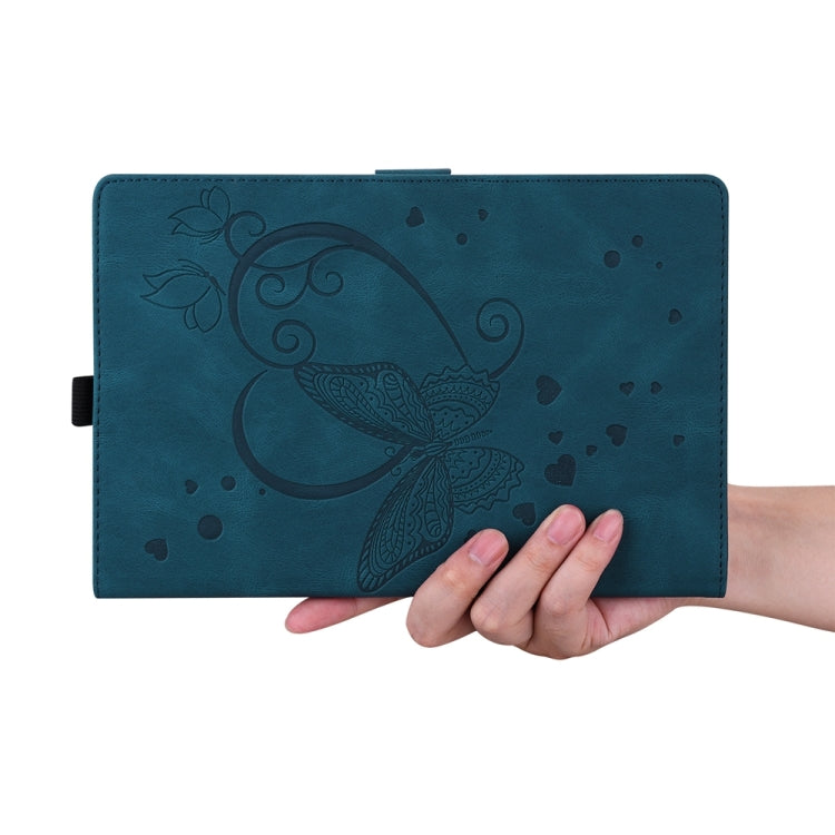 For iPad Pro 11 2024 Love Butterfly Embossed Leather Tablet Case(Blue) - iPad Pro 11 2024 Cases by PMC Jewellery | Online Shopping South Africa | PMC Jewellery | Buy Now Pay Later Mobicred