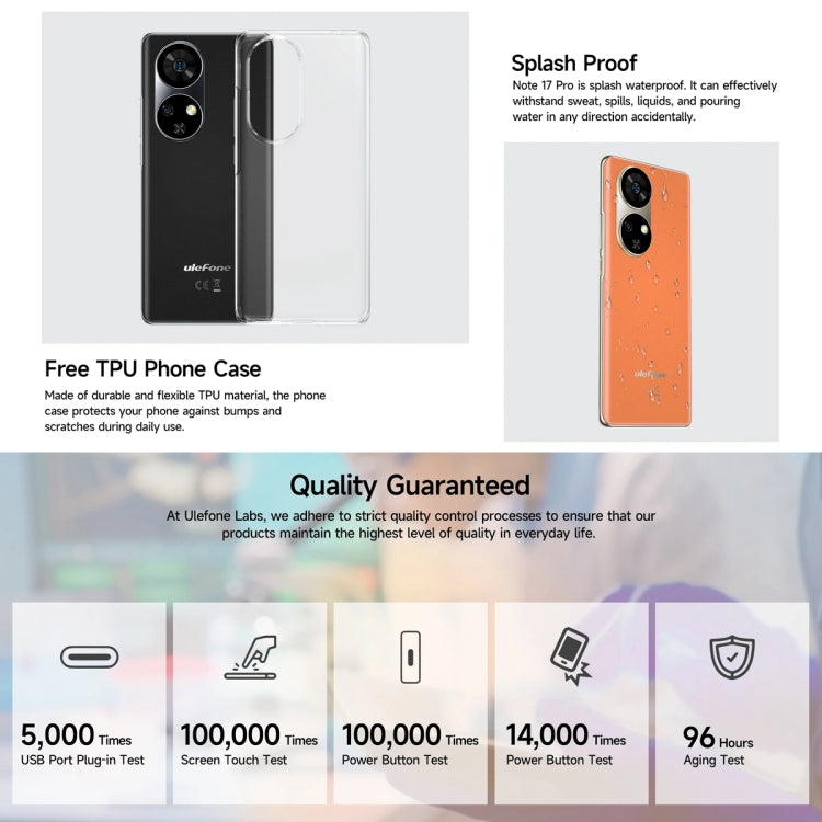 [HK Warehouse] Ulefone Note 17 Pro, 12GB+256GB, Screen Fingerprint, 6.78 inch Android 13 MediaTek Helio G99 MTK6789 Octa Core, NFC, Network: 4G(Velvet Black) - Ulefone by Ulefone | Online Shopping South Africa | PMC Jewellery