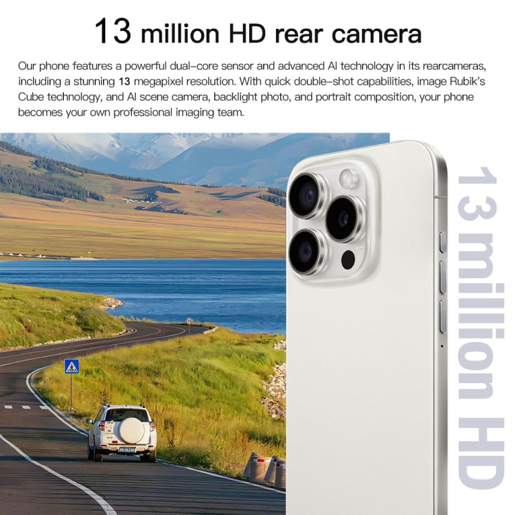 i15 Pro Max / Q5, 2GB+16GB, 6.5 inch Screen, Face Identification, Android 8.1 MTK6580P Quad Core, Network: 3G, Dual SIM(Titanium White) -  by PMC TechLife | Online Shopping South Africa | PMC TechLife