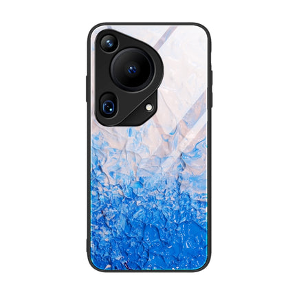 For Huawei Pura 70 Ultra Marble Pattern Glass Protective Phone Case(Ocean Waves) - Huawei Cases by PMC Jewellery | Online Shopping South Africa | PMC Jewellery | Buy Now Pay Later Mobicred