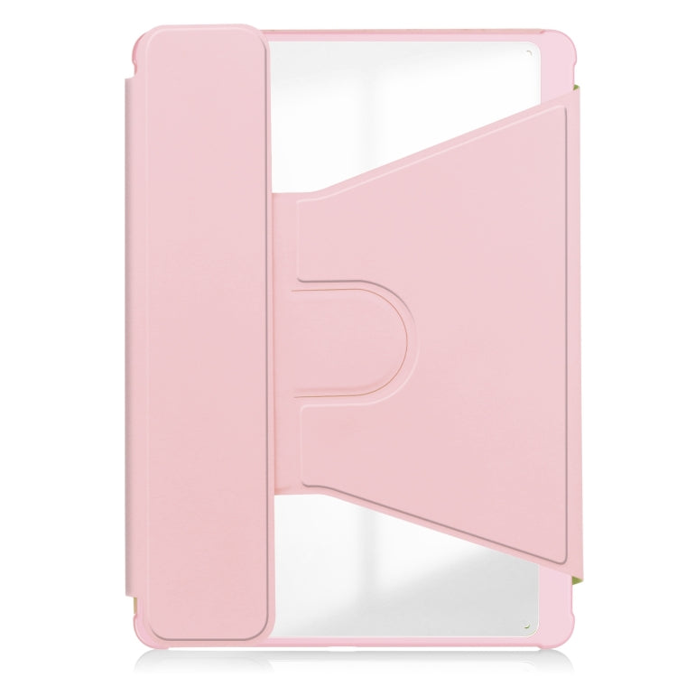 For iPad Pro 13 2024 Transparent Rotation Smart Leather Tablet Case(Pink) - iPad Pro 13 2024 Cases by PMC Jewellery | Online Shopping South Africa | PMC Jewellery | Buy Now Pay Later Mobicred