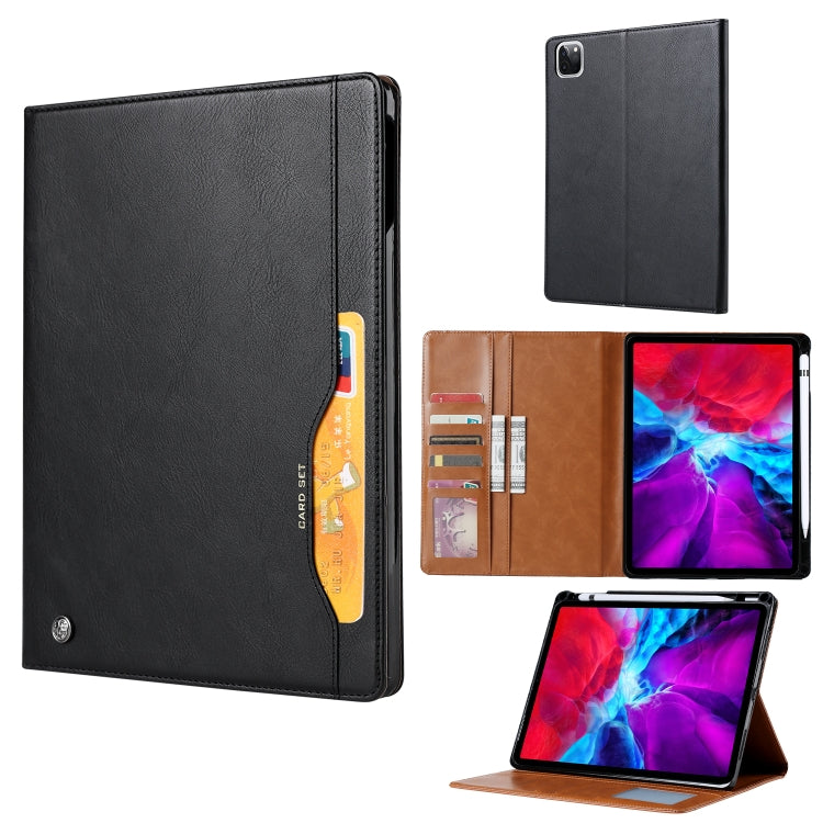For iPad Pro 11 2024 Knead Skin Texture Horizontal Flip Leather Smart Tablet Case(Black) - iPad Pro 11 2024 Cases by PMC Jewellery | Online Shopping South Africa | PMC Jewellery | Buy Now Pay Later Mobicred