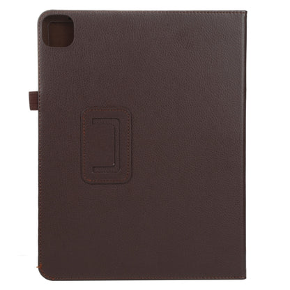 For iPad Air 11 2024 Litchi Texture Solid Color Leather Tablet Case(Brown) - iPad Air 11 2024 Cases by PMC Jewellery | Online Shopping South Africa | PMC Jewellery | Buy Now Pay Later Mobicred