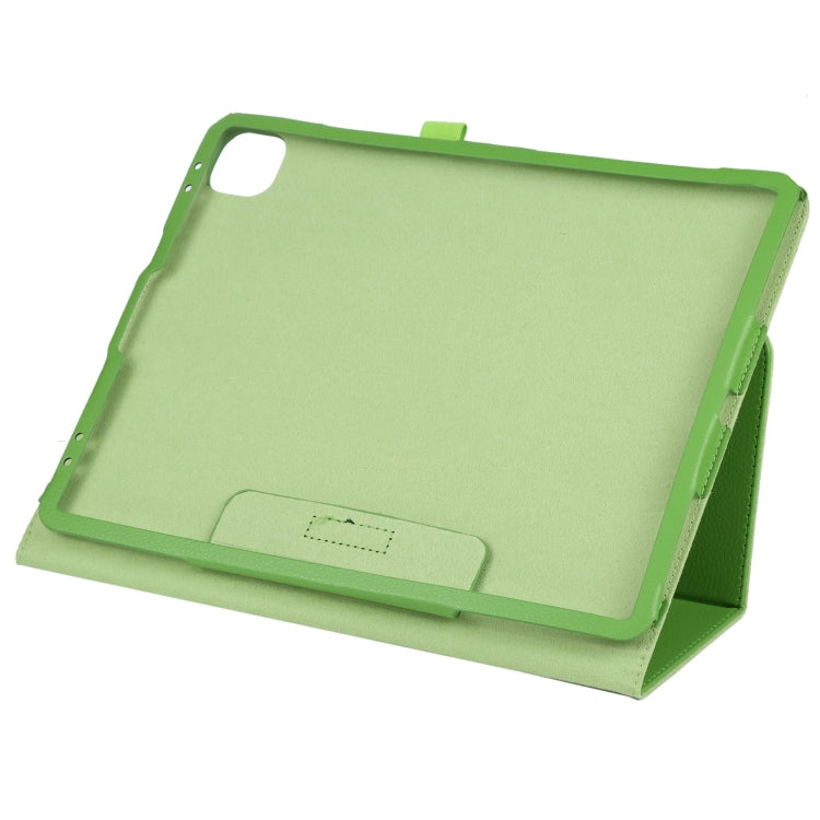 For iPad Pro 11 2024 Litchi Texture Solid Color Leather Tablet Case(Green) - iPad Pro 11 2024 Cases by PMC TechLife | Online Shopping South Africa | PMC TechLife | Buy Now Pay Later Mobicred