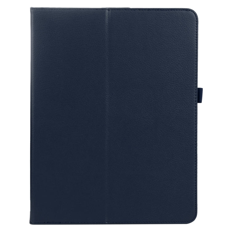 For iPad Pro 13 2024 Litchi Texture Solid Color Leather Tablet Case(Dark Blue) - iPad Pro 13 2024 Cases by PMC TechLife | Online Shopping South Africa | PMC TechLife | Buy Now Pay Later Mobicred