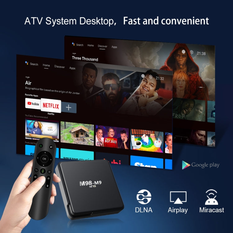 M98-M9 Quad-core ARM Cortex-A53 WiFi Bluetooth 4K HD Android TV Box, RAM:2GB+8GB(UK Plug) - Allwinner H3 by PMC Jewellery | Online Shopping South Africa | PMC Jewellery | Buy Now Pay Later Mobicred