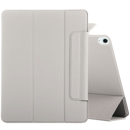 For iPad Air 13 2024 Double-sided Clip Fixed Buckle Magnetic PU Leather Smart Tablet Case(Grey) - iPad Air 13 2024 Cases by PMC Jewellery | Online Shopping South Africa | PMC Jewellery | Buy Now Pay Later Mobicred