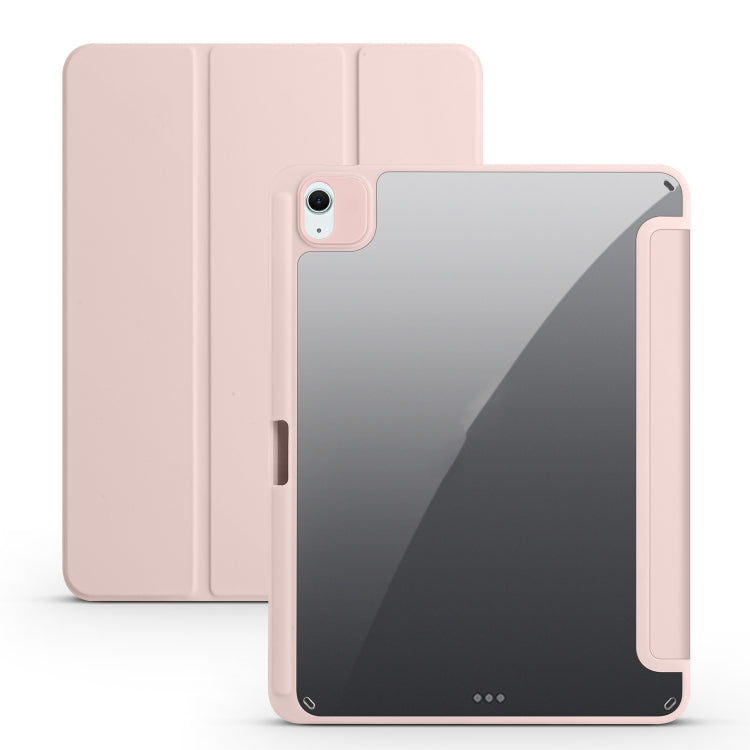 For iPad Air 11 2024 Acrylic 3-folding Smart Leather Tablet Case(Pink) - iPad Air 11 2024 Cases by PMC Jewellery | Online Shopping South Africa | PMC Jewellery | Buy Now Pay Later Mobicred