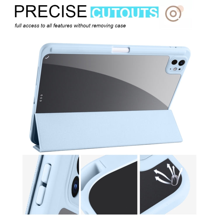 For iPad Pro 11 2024 Acrylic 3-folding Smart Leather Tablet Case(Sky Blue) - iPad Pro 11 2024 Cases by PMC TechLife | Online Shopping South Africa | PMC TechLife | Buy Now Pay Later Mobicred