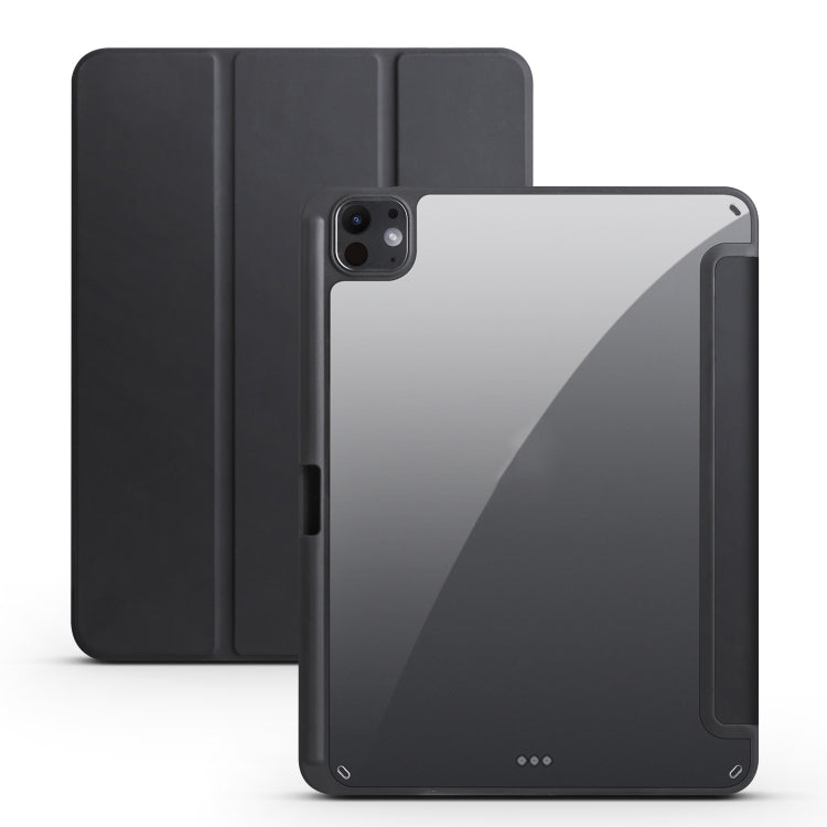 For iPad Pro 13 2024 Acrylic 3-folding Smart Leather Tablet Case(Black) - free shipping - PMC TechLife - Order now!