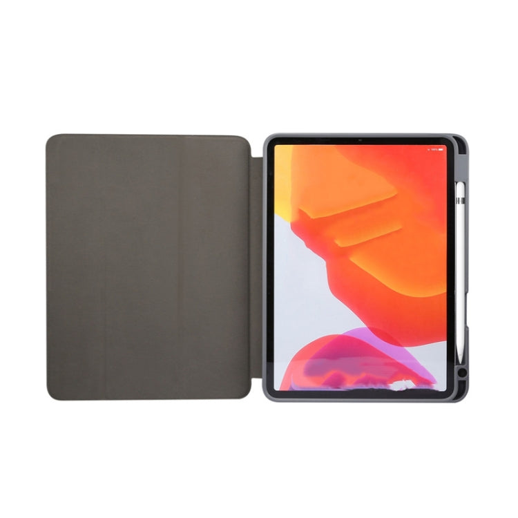 For iPad Air 11 2024 Three-fold Marble Texture Protective Tablet Case with Pen Slot(Black Gray) - iPad Air 11 2024 Cases by PMC Jewellery | Online Shopping South Africa | PMC Jewellery | Buy Now Pay Later Mobicred