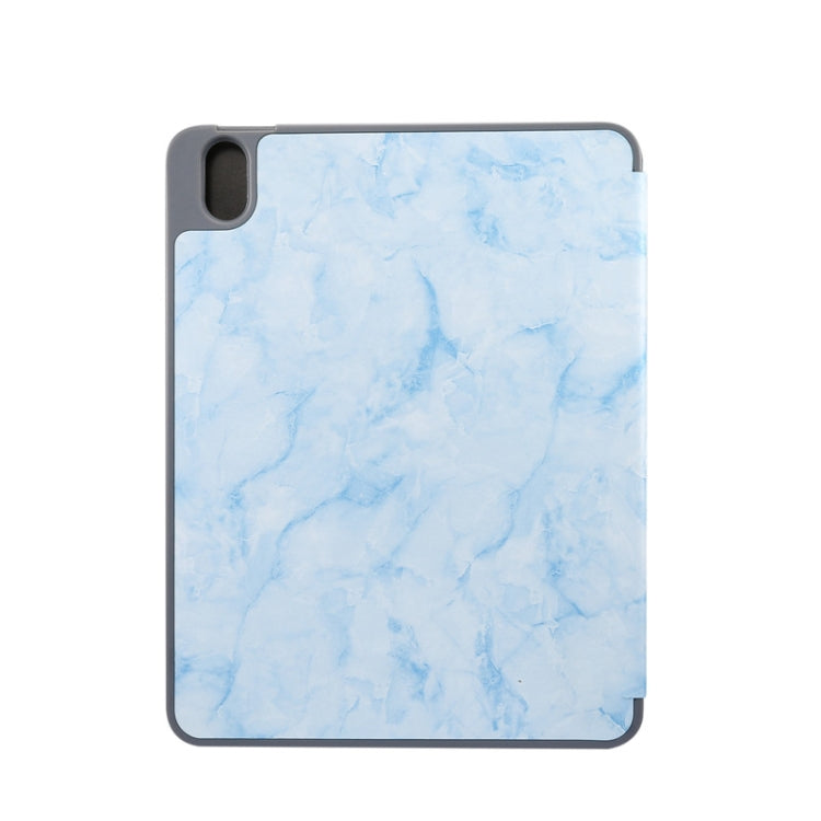 For iPad Air 11 2024 Three-fold Marble Texture Protective Tablet Case with Pen Slot(Blue) - iPad Air 11 2024 Cases by PMC Jewellery | Online Shopping South Africa | PMC Jewellery | Buy Now Pay Later Mobicred