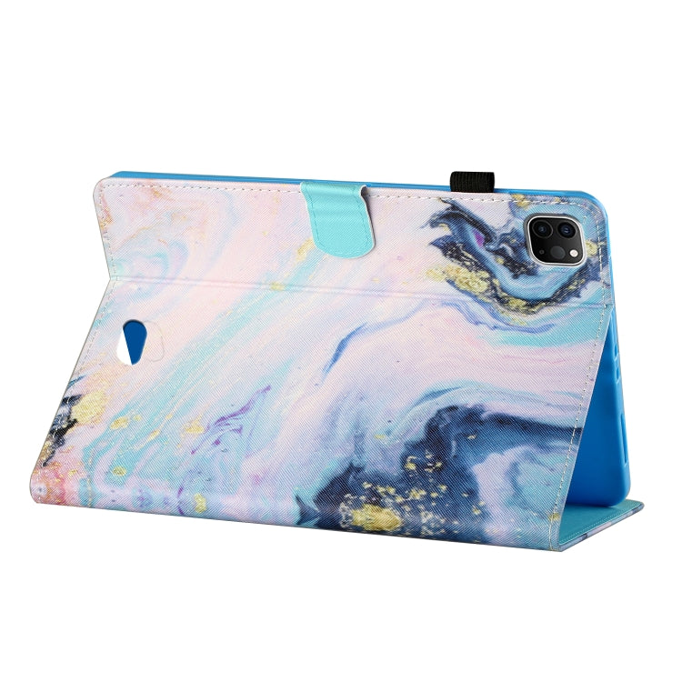 For iPad Pro 11 2024 Coloured Drawing Stitching Smart Leather Tablet Case(Quicksand) - iPad Pro 11 2024 Cases by PMC TechLife | Online Shopping South Africa | PMC TechLife | Buy Now Pay Later Mobicred