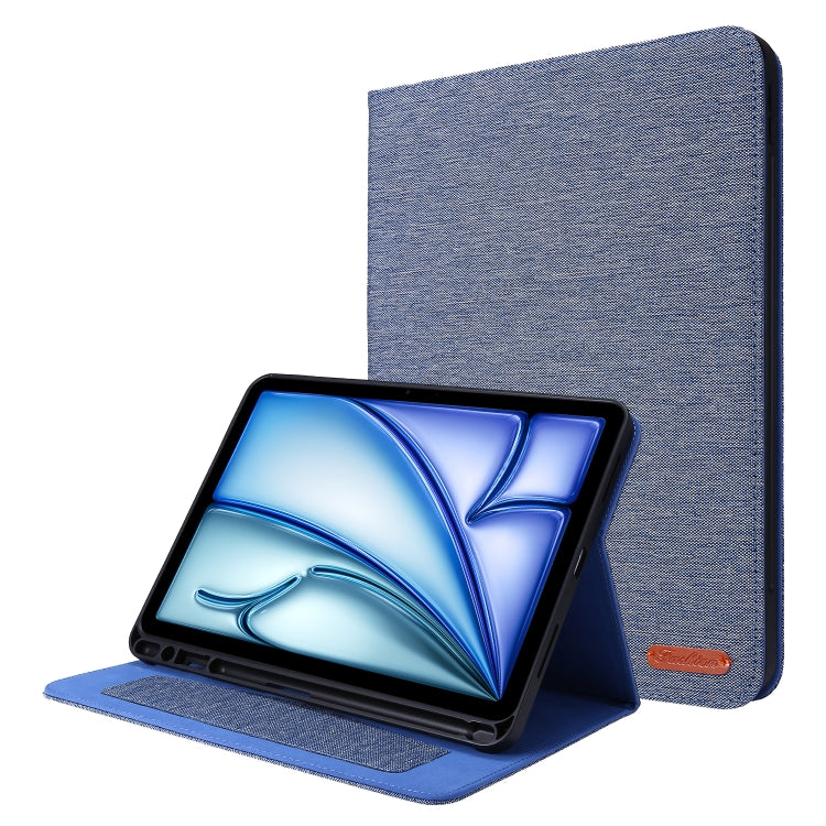 For iPad Air 13 2024 Fabric Leather Tablet Case(Blue) - iPad Air 13 2024 Cases by PMC Jewellery | Online Shopping South Africa | PMC Jewellery | Buy Now Pay Later Mobicred