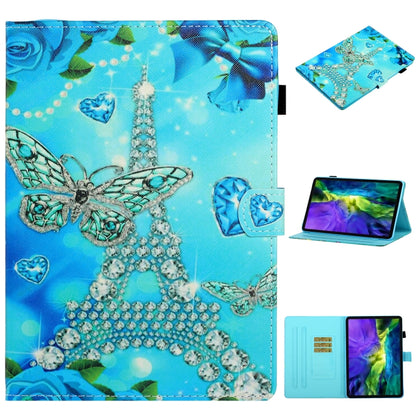 For iPad Pro 11 2024 Coloured Drawing Stitching Smart Leather Tablet Case(Butterfly Tower) - iPad Pro 11 2024 Cases by PMC Jewellery | Online Shopping South Africa | PMC Jewellery | Buy Now Pay Later Mobicred