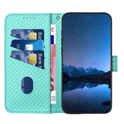 For Xiaomi Redmi K70 / K70 Pro YX0070 Carbon Fiber Buckle Leather Phone Case with Lanyard(Light Blue) - K70 Cases by PMC Jewellery | Online Shopping South Africa | PMC Jewellery | Buy Now Pay Later Mobicred