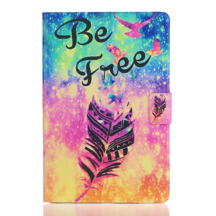 For iPad Pro 11 2024 Voltage Coloured Drawing Smart Leather Tablet Case(Feather) - iPad Pro 11 2024 Cases by PMC TechLife | Online Shopping South Africa | PMC TechLife | Buy Now Pay Later Mobicred