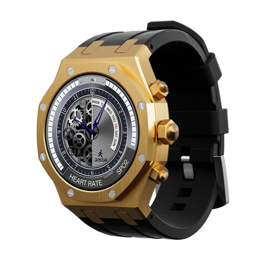 WS-18 1.43 inch IP67 Sport Smart Watch, Support Bluetooth Call / Sleep / Blood Oxygen / Heart Rate / Blood Pressure Health Monitor(Gold+Black) - Smart Watches by PMC Jewellery | Online Shopping South Africa | PMC Jewellery | Buy Now Pay Later Mobicred