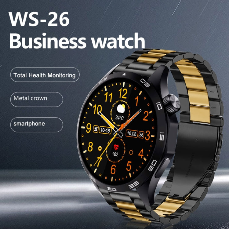 WS-26 1.52 inch IP67 Sport Smart Watch Support Bluetooth Call / Sleep / Blood Oxygen / Heart Rate / Blood Pressure Health Monitor, Leather Strap(Black) - Smart Watches by PMC Jewellery | Online Shopping South Africa | PMC Jewellery | Buy Now Pay Later Mobicred