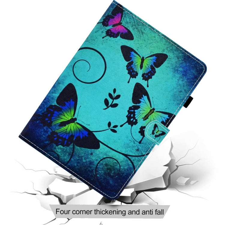 For iPad Pro 11 2024 Painted Stitching Smart Leather Tablet Case(Green Butterflies) - iPad Pro 11 2024 Cases by PMC Jewellery | Online Shopping South Africa | PMC Jewellery | Buy Now Pay Later Mobicred