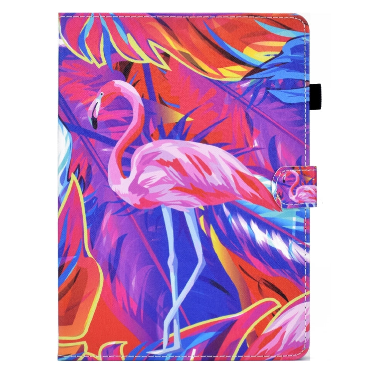 For iPad Pro 11 2024 Colored Drawing Sewing Smart Leather Tablet Case(Flamingo) - iPad Pro 11 2024 Cases by PMC Jewellery | Online Shopping South Africa | PMC Jewellery | Buy Now Pay Later Mobicred